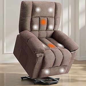 $299.99* | Sweetcrispy Power Lift Recliner Chair with Vibration Massage and Heat at Amazon