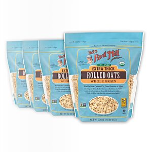 Bob's Red Mill Organic Thick Rolled Oats, 32oz (4 Pack)~$14.74 With S&S @ Amazon