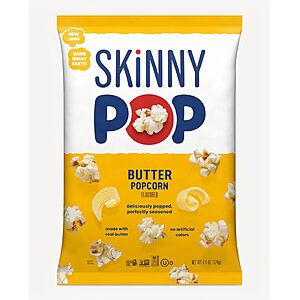 4.4-Oz SkinnyPop Butter Popcorn Bag: 2 for $4.26 w/ S&S + Free Shipping w/ Prime or on $35+