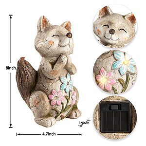 Amazon – Smadeer Solar Fox Garden Statue w/ Light - $8.49 w/ Code