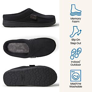 $20 AMAZON Wide Widths and XL sizes up to 16 mens Dearfoams Men’s Brendan Indoor/Outdoor Breathable Memory Foam Clog House Shoe with Wide Widths