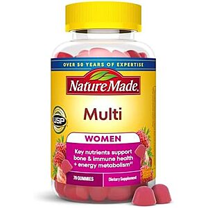 [SnS, AC] $6.38 | 2 × 70-Count Nature Made Multivitamin For Women (Strawberry) ($3.19 each) at Amazon