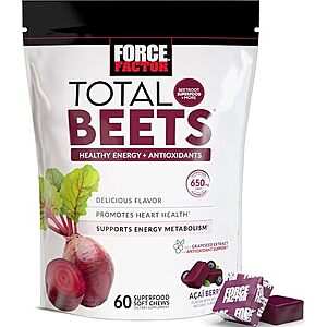 [SnS, AC] $9.74* | 60-Ct. Force Factor Total Beets Soft Chews Heart Health Supplement at Amazon