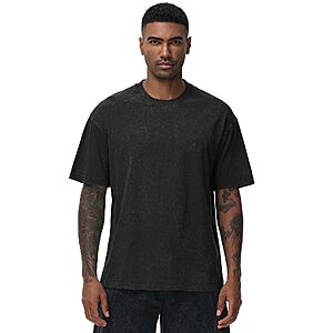 Men's Cotton T-Shirts Oversized Unisex Short Sleeves Casual Loose Solid Basic T-shirt regular adult and plus sizes $9.98