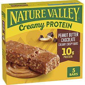Nature Valley Peanut Butter Chocolate Creamy Protein Bar, 5 ct, 7.45 oz $2.43 With Full S&S Discount