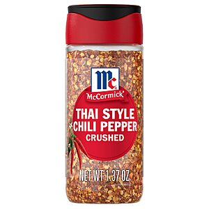 (Pack of 6) McCormick Thai Style Chili Pepper, Crushed, For Pasta, Stir-Fry, Salad Dressing, Marinade, Drunken Noodles, Pad Thai, and More, 1.37 oz AC w/MAX SS $4.78
