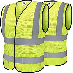 2 pk, $4.99, 4 pack (sm), $7.49, TICONN Reflective Safety Vest, High Visibility Vest with Reflective Strips for Men Women, Amazon