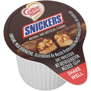 Coffee mate Snickers Non-Dairy Creamer, 0.375 fl oz, 50 Count Tubs $5.66@ Walmart