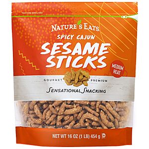 Nature's Eats Cajun Sesame Sticks 16.0 Ounce, 12pk~$6.98 @ Amazon