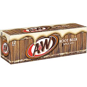 12-Pack 12-Oz A&W Root Beer Soda $3.68 + Free Shipping w/ Prime or on orders over $35