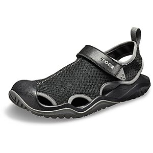 $39.95 FS AMAZON Crocs Men's Swiftwater Mesh Deck Sandals - Black