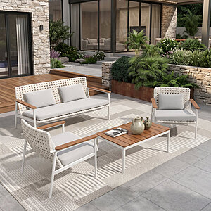 Kennae 4 - Person Outdoor Seating Group with Cushions $229