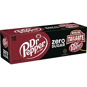 $4.68 S&S Q Dr Pepper ZERO Sugar 12oz 12ct Cans