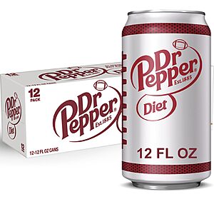 3 / $14.03 S&S MULTIBUY Diet Dr Pepper Soda, 12 fl oz cans, pack of 12