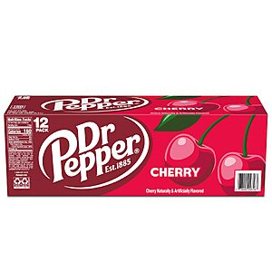 3/ $14.03 Cherry or Strawberries & Cream Dr. Pepper 12ct 12oz Cans S&S multibuy