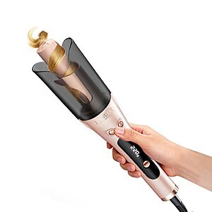 LANDOT Automatic Rotating Curling Iron 1 Inch Ceramic Hair Curler for Women $19.99