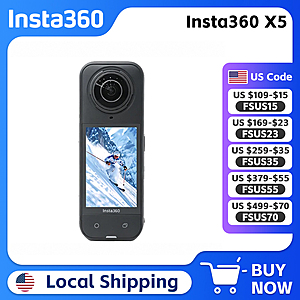 Insta360 X5 Waterproof 8K 360° Action Camera $336.70 + Free Shipping