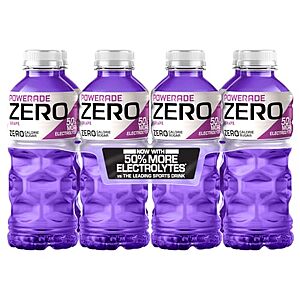 [SnS, AC] $3.29* | 8-Pack 20-Oz POWERADE ZERO Sports Drink (Grape) & More at Amazon