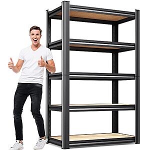 71" 5-Tier Adjustable Metal Garage Storage Shelving Rack $33.99 + Free Shipping w/ Prime or on $35+