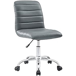 $38.17* | Modway Ripple Ribbed Armless Mid Back Swivel Computer Desk Office Chair In Gray at Amazon