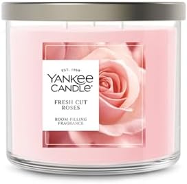 $16.19 | Yankee Candle Fresh Cut Roses Scented Candle, 14.5oz 3-Wick at Amazon