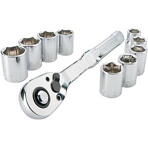 [AC] $13.49* | 10-Pc. Craftsman 3/8" Drive Polished Chrome Mechanics Tool Set (Metric) at Amazon