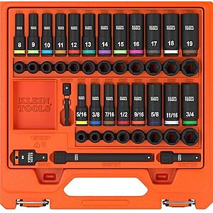 [AC] $116.98* | 44-Pc KNECT 3/8" Deep & Shallow Impact Socket Set (SAE & Metric) at Amazon