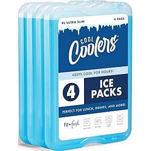 $6.97* | 4-Pk Fit + Fresh Cool Coolers Reusable Slim XL Ice Packs at Amazon