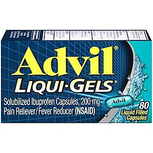 [SnS, AC] $4.35* | 80-Count 200mg Advil Liqui-Gels Pain Reliever & Fever Reducer at Amazon