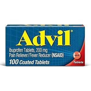 [SnS, AC] $3.49* | 100-Count Advil Pain Reliever and Fever Reducer with Ibuprofen 200mg at Amazon