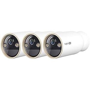 $219.98 | 3-Pack Tapo 4K Ultra HD Outdoor Battery Security Camera + 25% Back w/ Prime Visa Card at Amazon