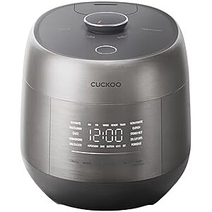 [AC] $427.48* | CUCKOO Twin Pressure Induction Rice Cooker, 12-Cup Cooked, CRP-PHTR0609FS at Amazon