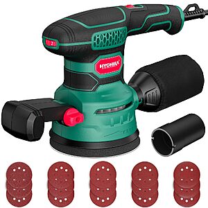 3.8A Random Orbital Sander w/ 6-Speed, Dust Collector & 20-Pack Sandpaper $21.89 + Free Shipping w/ Prime or on $35+