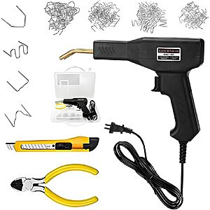 Car Plastic Welder Gun Kit for Bumper Repair w/ 200 Hot Staples & Carry Case (Various Colors) $13.99 + Free Shipping w/ Prime or on $35+