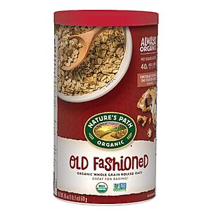 Prime Members: 2-Count 6-Pack 18-Oz Nature's Path Organic Old Fashioned Rolled Oats $20.48 w/ S&S + Free Shipping w/ Prime or on $35+