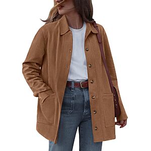 BTFBM Women's Fall Fashion Faux Suede Jacket (Various) from $16.23 + Free Shipping w/ Prime or on $35+
