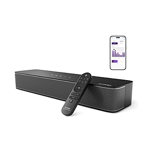 ULTIMEA 2.1ch Compact Sound Bar for TV, Built-in Subwoofer 120 watts Companion APP (Refurbished) $33.99