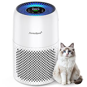 AromaRoom Activated Carbon Pet Air Purifier (Pure White, Up to 430 sq ft) $19.93 + Free Shipping w/ Prime or on $35+