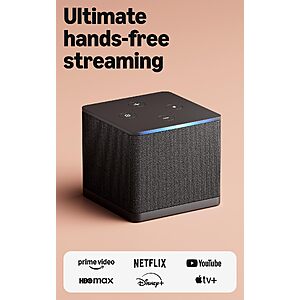 Amazon Fire TV Cube, with AI-powered Fire TV Search, Hands-free streaming device, find shows faster with Alexa+, Wi-Fi 6E, 4K Ultra HD +Save 20% with Trade-In