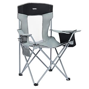Byliable Portable Folding Camping Chair w/ Drink Holder and Cooler Pouch (Gray)  $19.49 + Free Shipping w/ Prime or on $35+