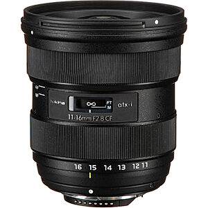Tokina atx-i 11-16mm f/2.8 CF Lens for Nikon F $149 at B&H with Free shipping
