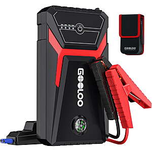 GOOLOO Car Jump Starter,1500A Peak 12V Battery Jump Box with Quick Charge Out(Up to 6.0L Gas and 4.0L Diesel Engines),GE1500 $38.77@Walmart $38.99