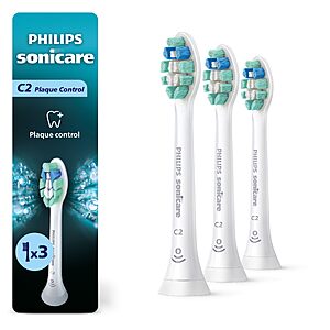 Philips Sonicare C2 Brush Heads, 3-Pack - $6.99 FSSS or w/ Prime