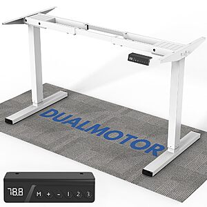 264 lbs Capacity Dual Motor Electric Height Adjustable Standing Desk Frame