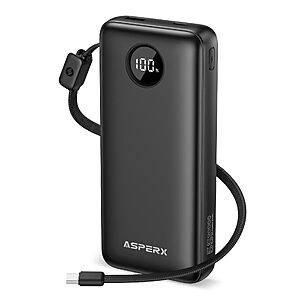 AsperX 45W Portable Charger, 20000mAh Power Bank $19.99