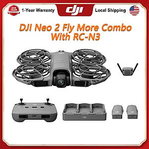 DJI Neo 2 Fly More Combo w/ RC-N3 4K Camera Drone for Beginners 3 Batteries $330.60 + Free Shipping