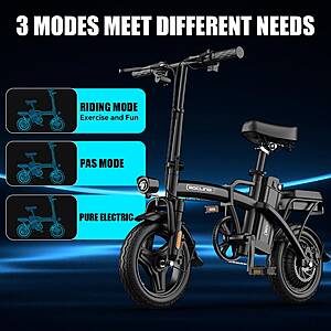 SUKEBIKE G11 14" 500W 48V 10Ah Foldable Commuter Ebike $161.90 + Free Shipping