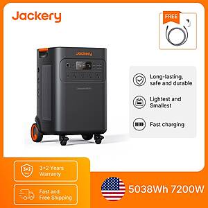 Jackery Solar Generator 5000 Plus Portable Power Station 5038Wh LiFePO4 w/ 5M Extension Cable $2395 + Free S/H
