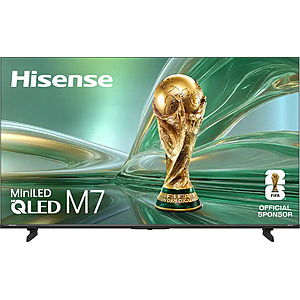 75" Hisense M7 MiniLED Hi-QLED 4K UHD Smart Roku TV (2026) $599.99 + Free Shipping
