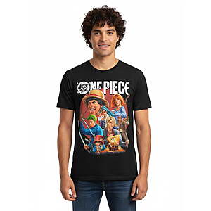 One Piece Men's & Big Men's 100% Cotton Dead or Alive Graphic Tee (Sizes S-3XL) $5.66 + Free S&H w/ Walmart+ or on $35+